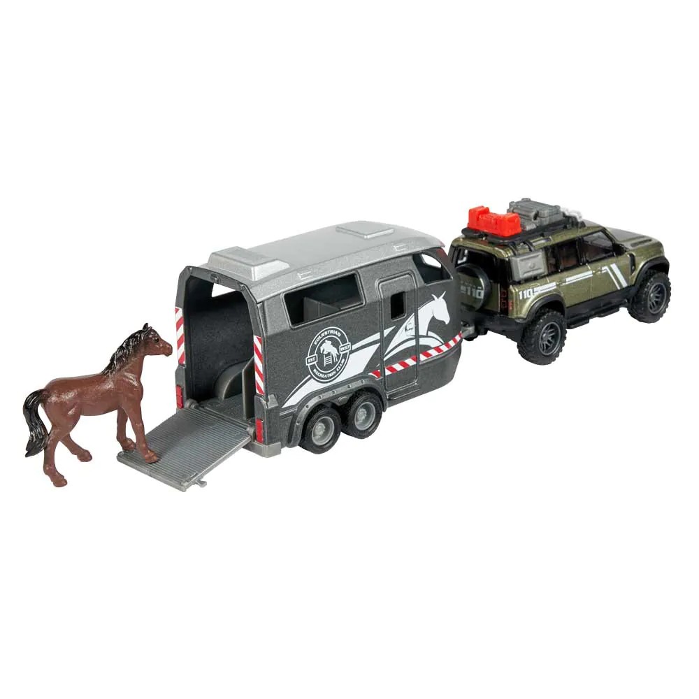 Land Rover cu remorca de transport cai Majorette - poza 2
