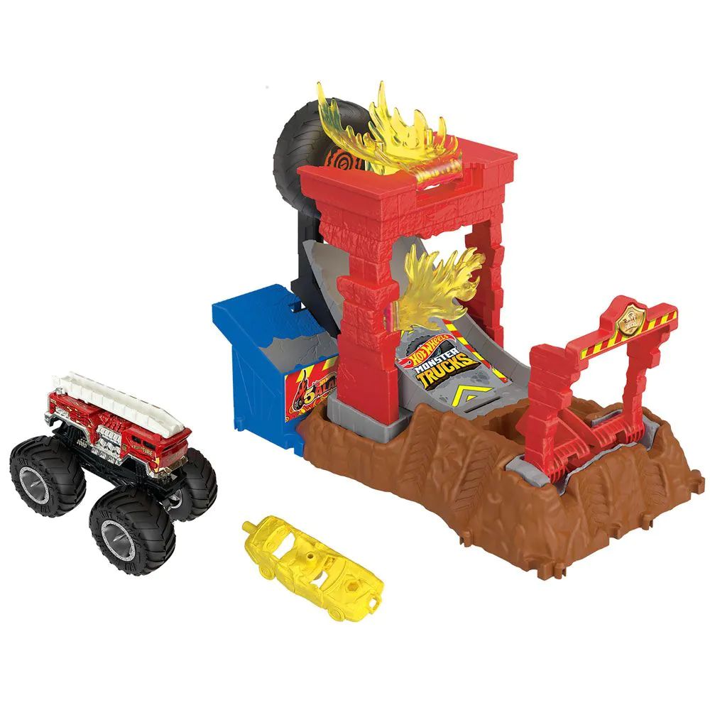 Lansator cu masinuta Hot Wheels Monster Trucks Arena Smashers diverse modele - poza 3
