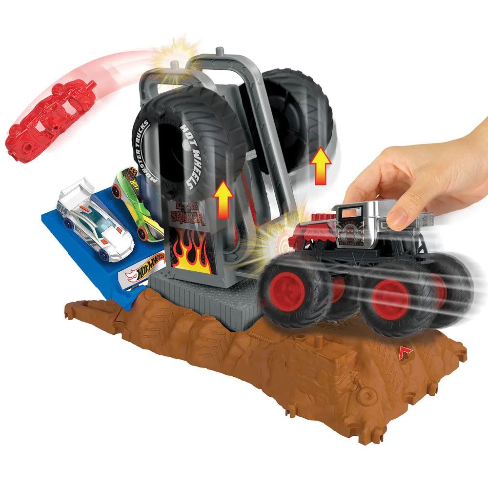 Lansator cu masinuta Hot Wheels Monster Trucks Arena Smashers diverse modele - poza 5