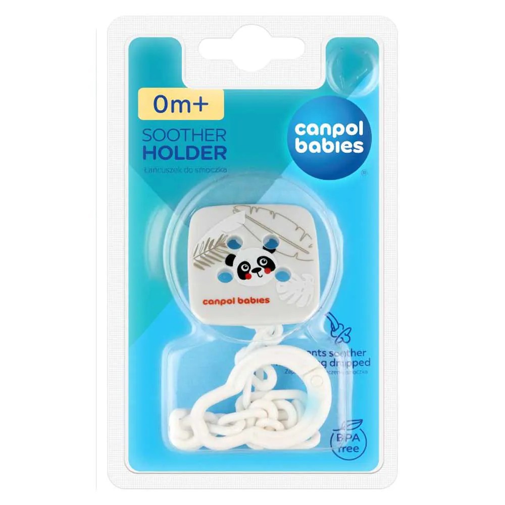 Lantisor pentru suzeta Canpol BabiesBoo Alb - poza 2