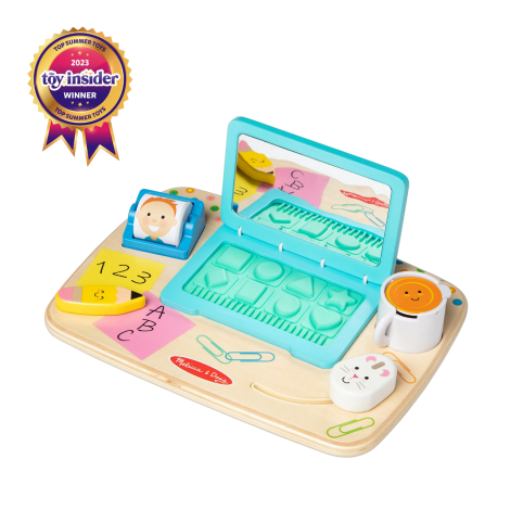 Laptop din lemn de jucarie pentru toddleri - poza 1