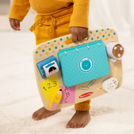 Laptop din lemn de jucarie pentru toddleri - poza 4