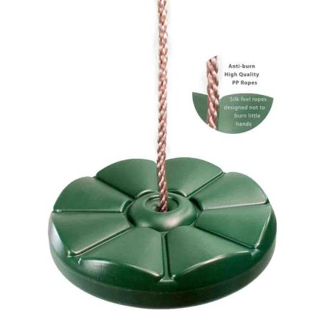 Leagan copii rotund Monkey, din plastic HDPE, rezistent UV, cu accesorii, Verde, KBT 150.001.002.001 - poza 1