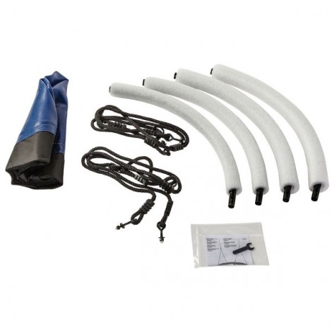 Leagan cuib pentru 3 copii, Max 150 kg, albastru cu negru, Swibee, KBT 190.007.004.001 - poza 2