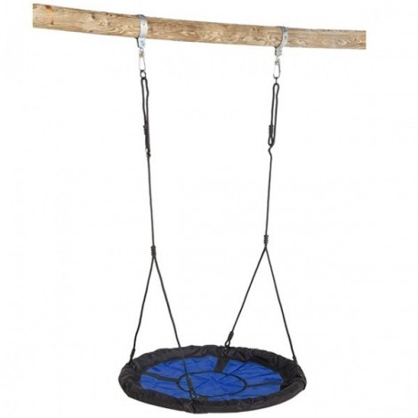 Leagan cuib pentru 3 copii, Max 150 kg, albastru cu negru, Swibee, KBT 190.007.004.001 - poza 3
