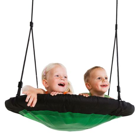 Leagan cuib pentru 3 copii, Max 150 kg, verde cu negru, Swibee, KBT 190.007.007.001 - poza 2