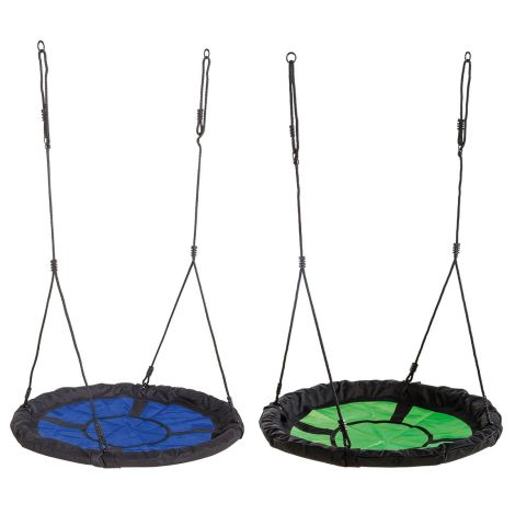 Leagan cuib pentru 3 copii, Max 150 kg, verde cu negru, Swibee, KBT 190.007.007.001 - poza 5