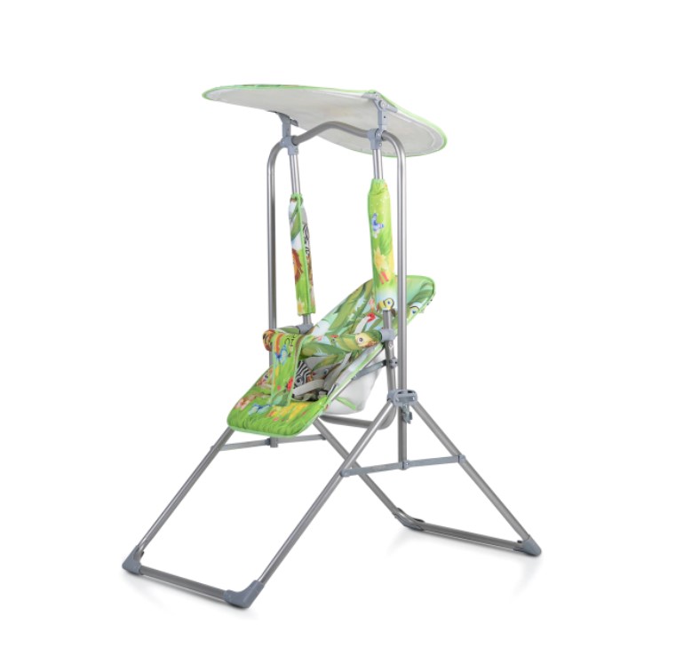 Leagan de gradina cu parasolar Moni Funny verde - poza 4
