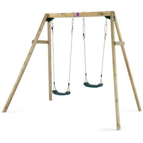 Leagan din lemn pentru 2 copii Double Swing Set Plum 273799 - poza 2