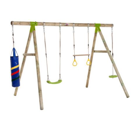 Leagan din lemn pentru 4 copii Capuchin® Plum - poza 3