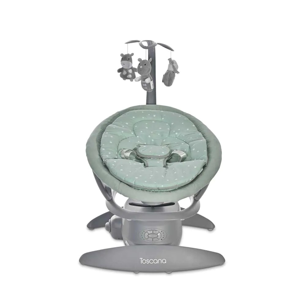 Leagan electric 2 in 1 Lorelli Toscana 360 Frosty Green Stars - poza 3