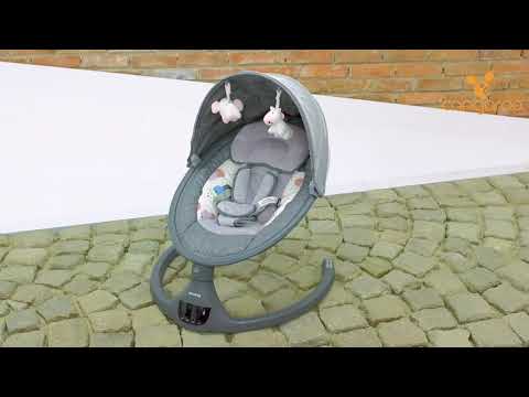 Leagan electric bebelusi Cangaroo Iswing Gri deschis - poza 2