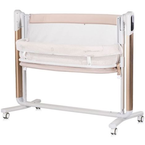 Leagan electric si patut pentru copii Chipolino Ultima cu laterala culisanta beige - poza 2