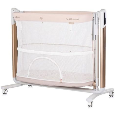 Leagan electric si patut pentru copii Chipolino Ultima cu laterala culisanta beige - poza 5