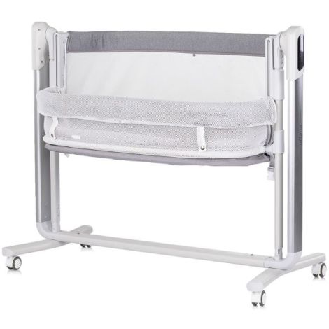 Leagan electric si patut pentru copii Chipolino Ultima cu laterala culisanta grey - poza 2