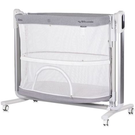 Leagan electric si patut pentru copii Chipolino Ultima cu laterala culisanta grey - poza 5