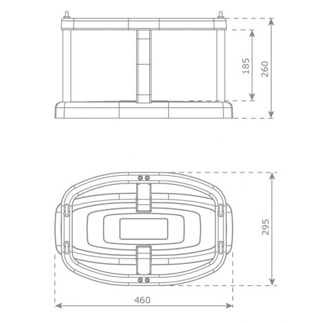 Leagan pentru bebelusi, negru cu rosu, cu lant 2.5 m, ideal si pentru spațiile publice, KBT - poza 2