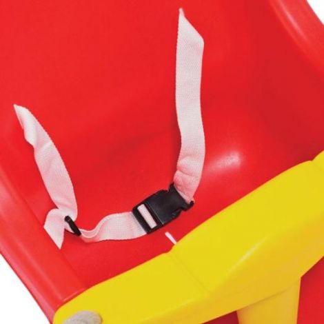 Leagan pentru bebelusi si copii 1-3 ani din plastic HDPE Luxe PP rosu galben - poza 3