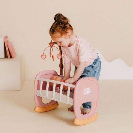 Leagan pentru papusa Smoby Baby Nurse Baby's Cot cu carusel - poza 3