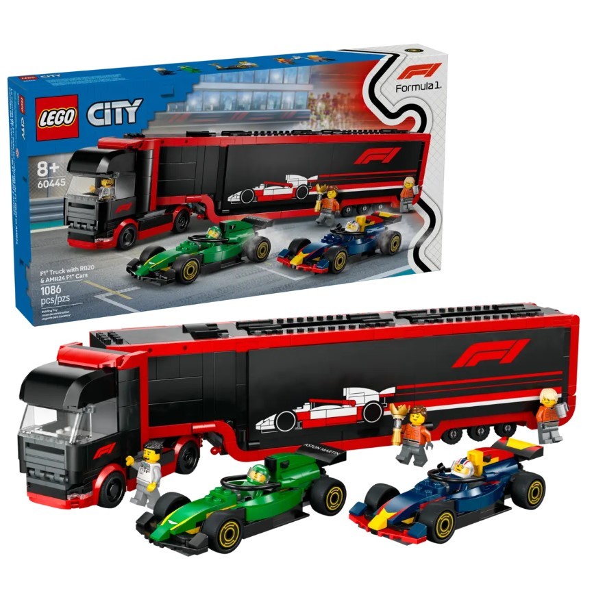 Lego City Camion F1 cu Masinile F1 RB20 si AMR24 60445 - poza 1
