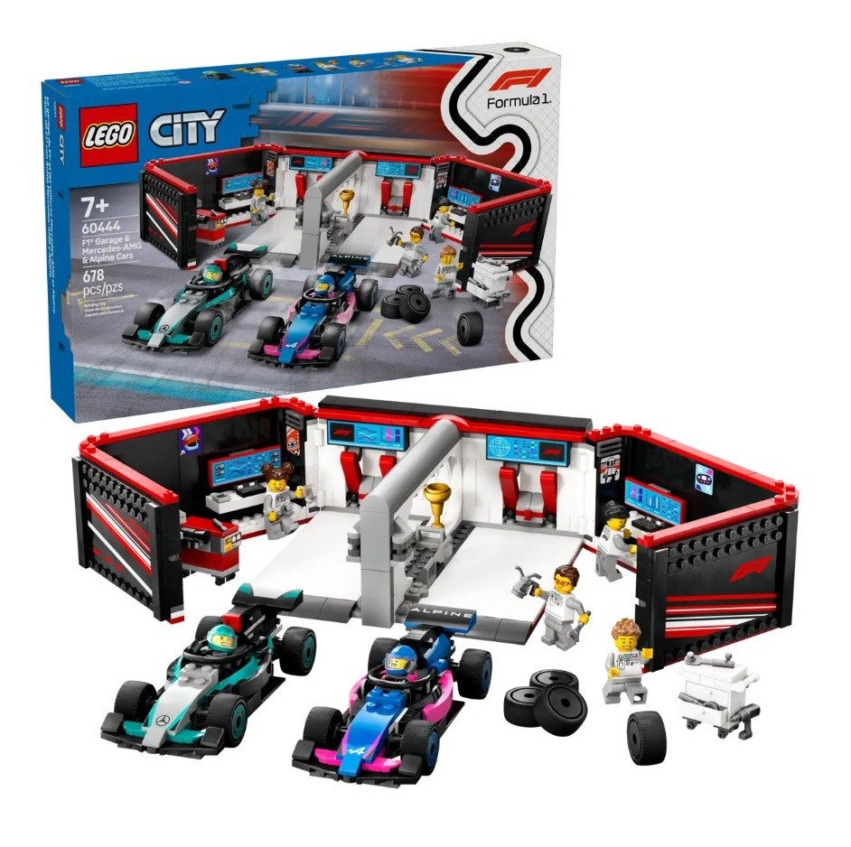 Lego City Garaj F1 si Masini Mercedes-AMG si Alpine 60444 - poza 1