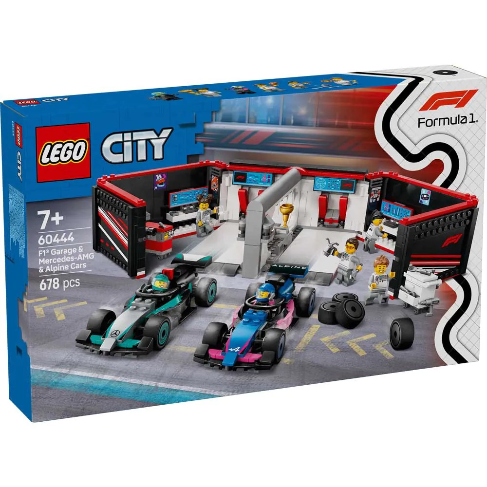 Lego City Garaj F1 si Masini Mercedes-AMG si Alpine 60444 - poza 2