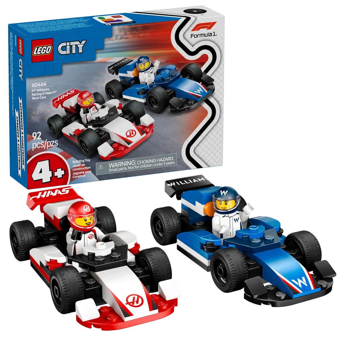 Lego City Masini de Curse F1 Williams Racing si Haas F1 60464 - poza 1
