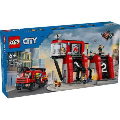 Lego City Statie Si Camion De Pompieri 60414 - poza 1