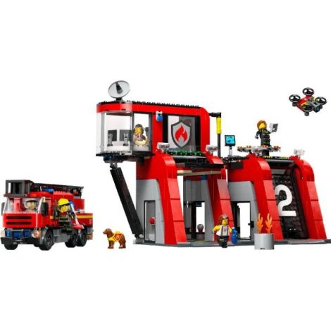Lego City Statie Si Camion De Pompieri 60414 - poza 2