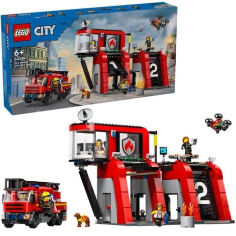 Lego City Statie Si Camion De Pompieri 60414 - poza 5