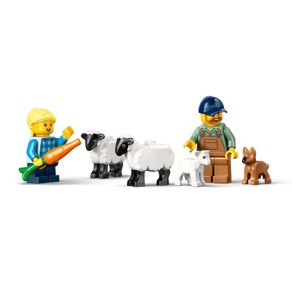 Lego City Tractor de Ferma Rosu cu Remorca si Oi 60461 - poza 5