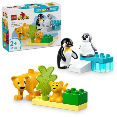 Lego Duplo Familii De Animale Salbatice: Pinguini Si Lei 10442 - poza 3