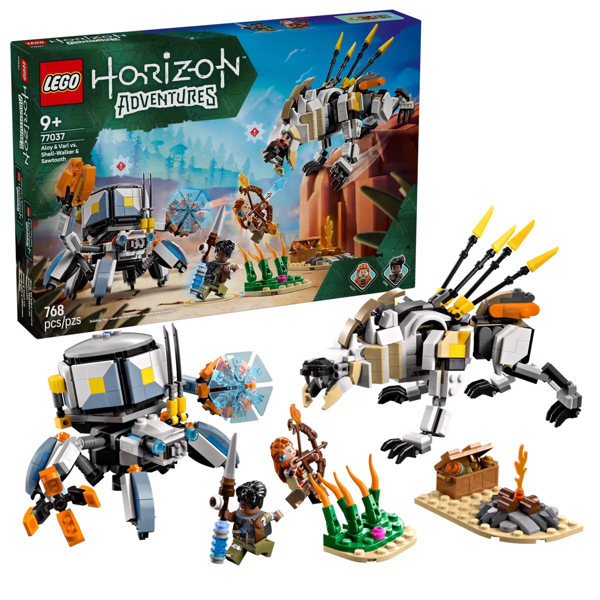 Lego Horizon Aly si Varl vs Shell Walker si Sawtooth 77037 - poza 1