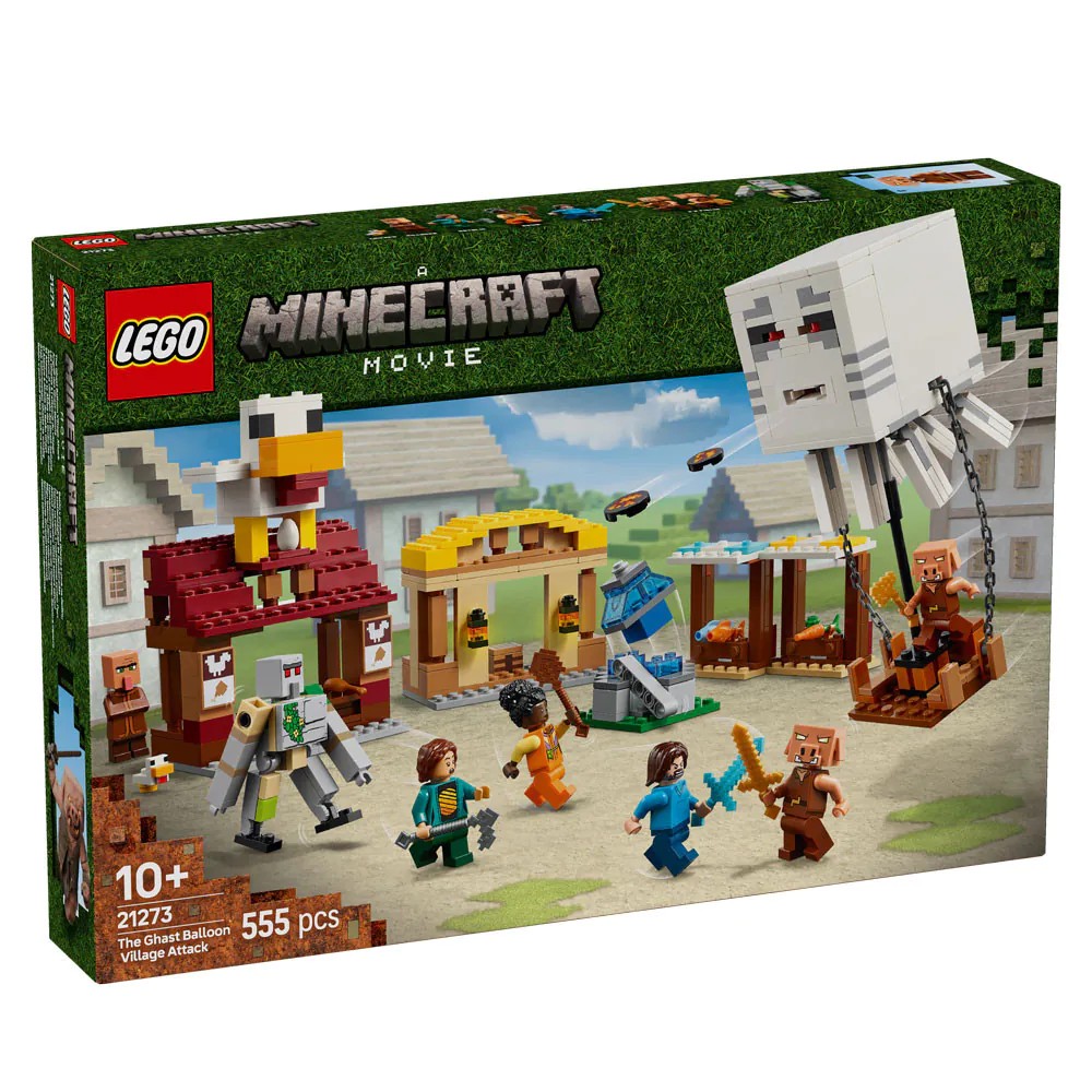 Lego Minecraft Atacul Baloanelor Ghast asupra satului 21273 - poza 2