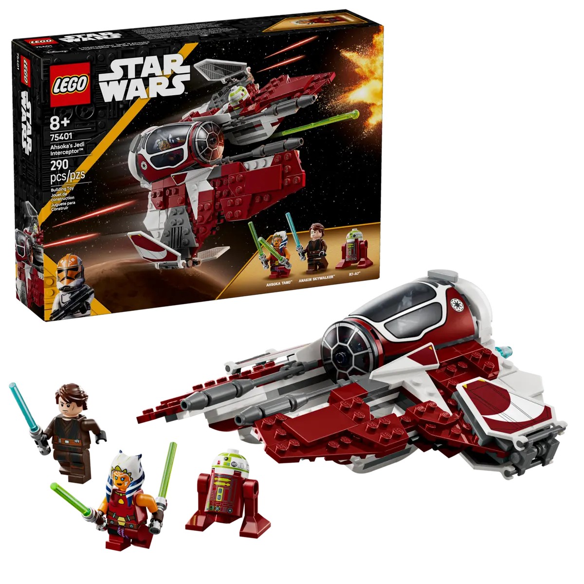 Lego Star Wars Nava Interceptor Jedi a lui Ahsoka 75401 - poza 1