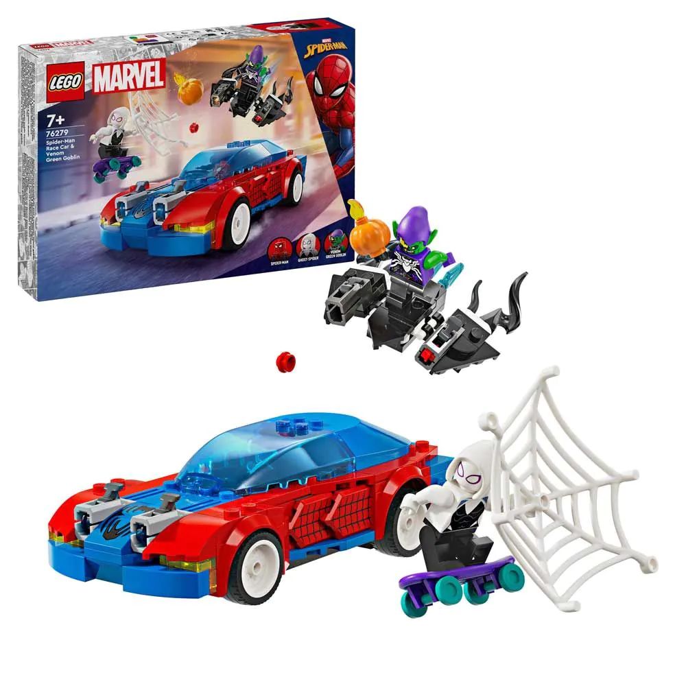 Lego Super Heroes Masina de Curse a Omului Paianjen si Venom Green Goblin 76279 - poza 1