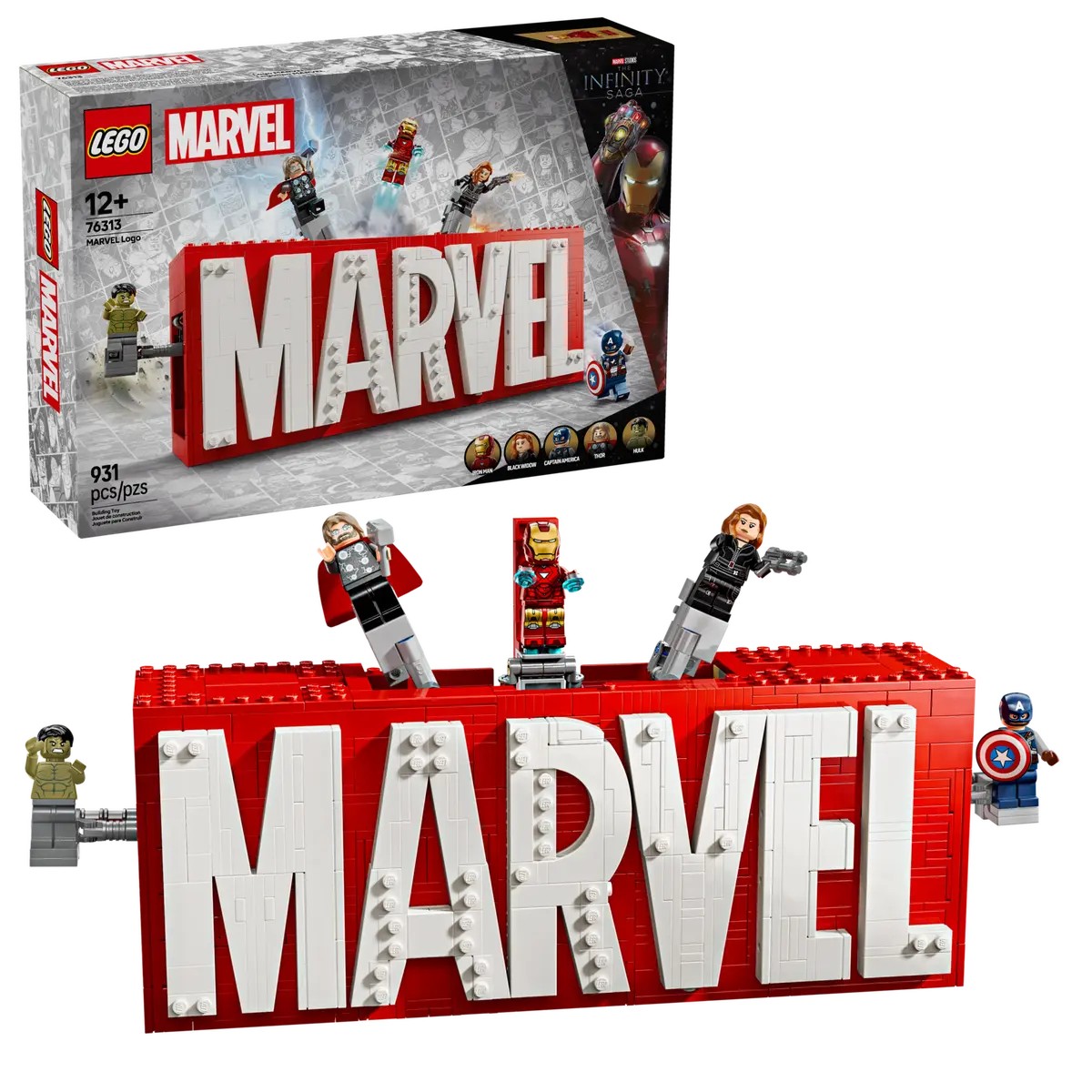Lego Super Heroes Sigla si Minifigurine Marvel 76313 - poza 1