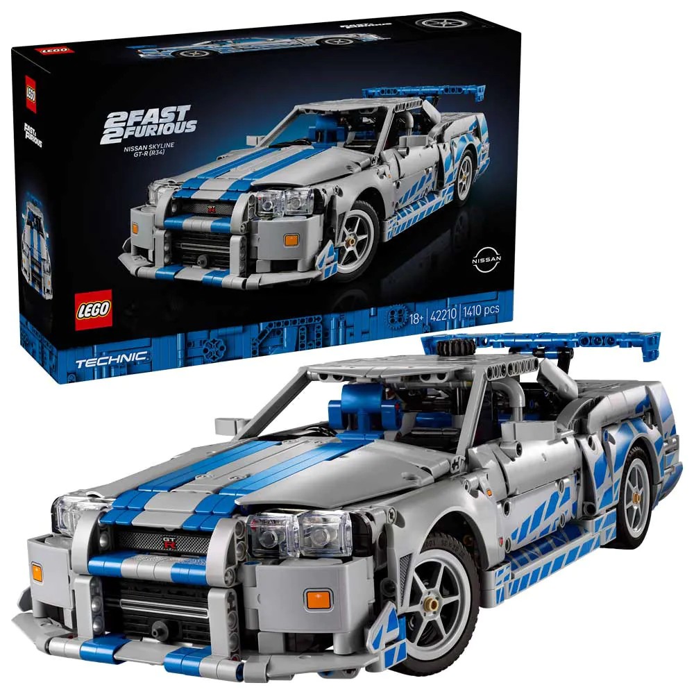 Lego Technic Masina Nissan Skyline GT-R (R34) din mai furios mai iute 42210 - poza 1