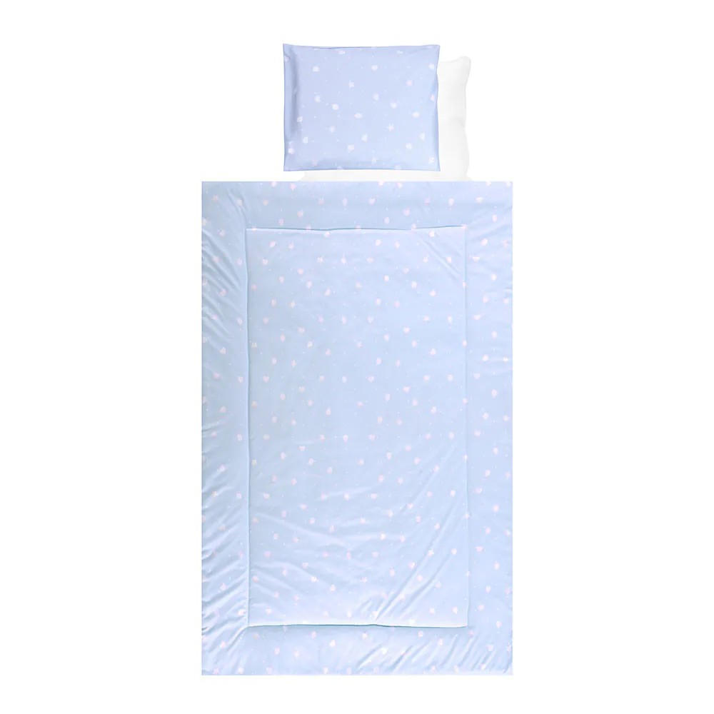 Lenjerie de pat 4 piese Lorelli 60 x 120 cm Blue Trains - poza 2