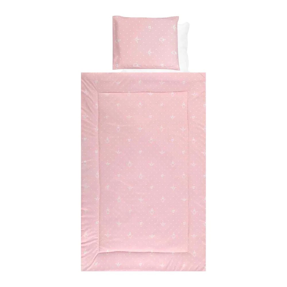 Lenjerie de pat 4 piese Lorelli Classic Bear Pink - poza 2