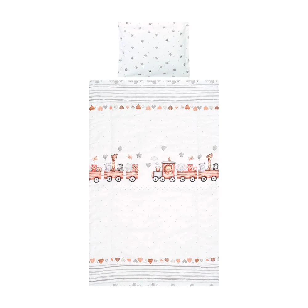 Lenjerie de pat Lorelli Classic Cosy 3 piese Grey Train - poza 1