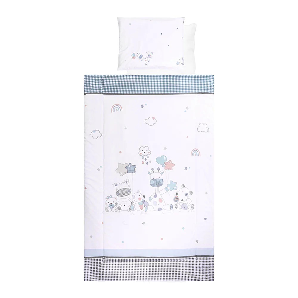 Lenjerie de pat Lorelli Classic Ranfors 4 piese Giraffe - poza 1