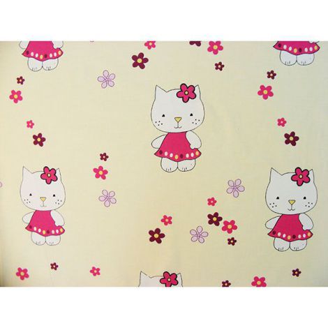 Lenjerie patut Hubners Kitty Floricele 4 piese crem - poza 2