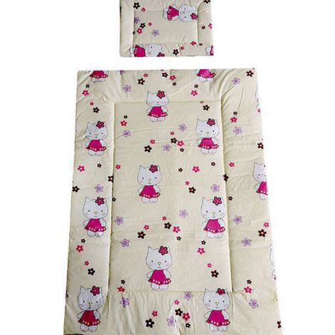 Lenjerie patut Hubners Kitty Floricele 5 piese crem - poza 3