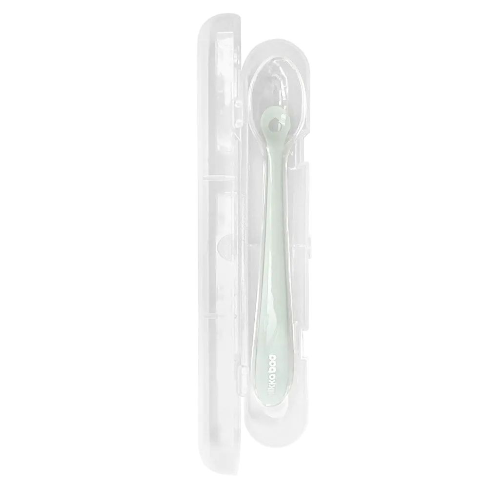 Lingura din silicon in cutie Kikka Boo verde menta - poza 2