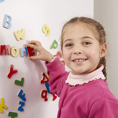 Litere Magnetice din lemn 52 piese Melissa & Doug 448 - poza 5