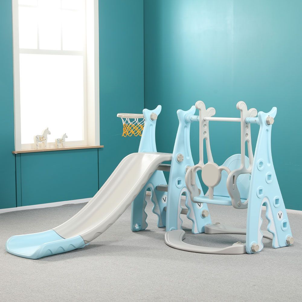 Loc de joaca pentru interior 3 in 1 Ocie Blue - poza 1