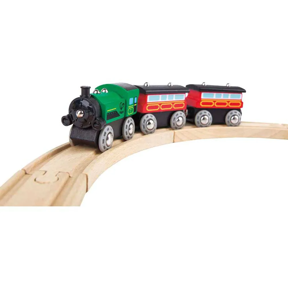 Locomotiva cu 2 vagoane din lemn Hape - poza 2