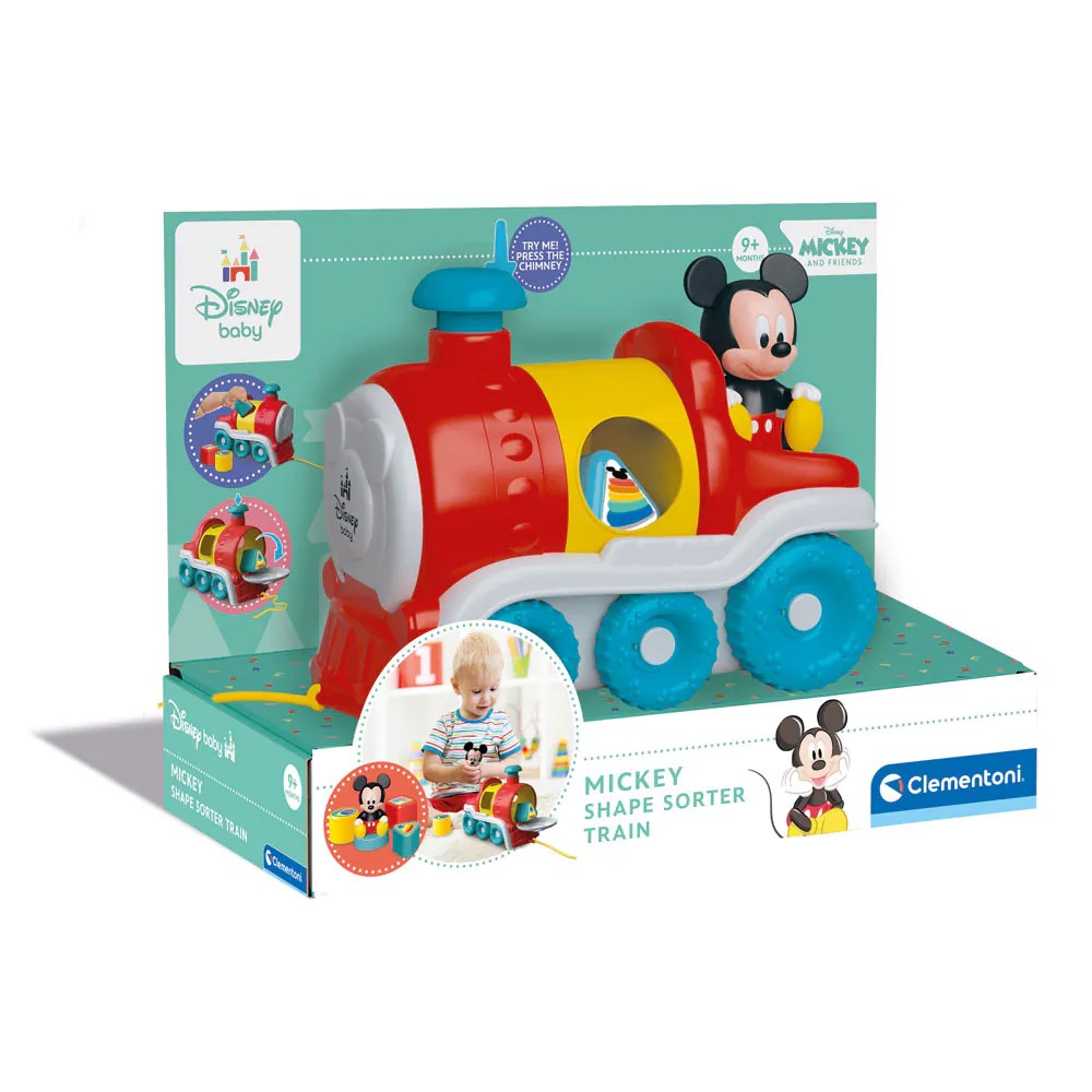 Locomotiva cu forme de sortat Clementoni Baby Disney Mickey - poza 2