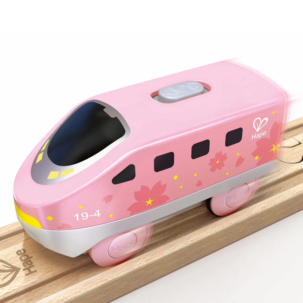 Locomotiva electrica cu magnet Hape Inter City Loco Roz - poza 2